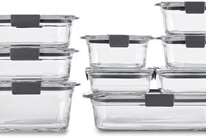 Alternative view of Rubbermaid Brilliance - Recipientes de vidrio para almacenamiento de a
