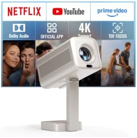 Alternative view of [Compatible with Netflix & TOF Auto Focus] Mini Projector with WiFi an