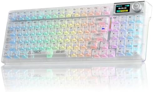 Aula F98Pro V3 Teclado mecánico inalámbrico transparente para juegos c - Image 2