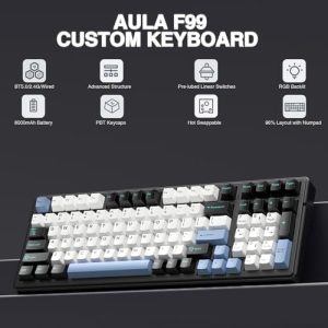 AULA F99 Teclado mecánico inalámbrico, teclado personalizado intercamb - Image 3