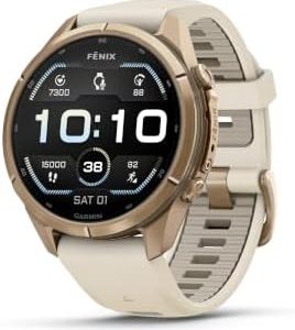 Garmin fēnix® 9 Pro, titanio dorado otoñal, 1.693 in, crema/gris niebl - Image 2