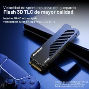 Bestoss SSD PCIe 4.0 NVMe M.2 2280 de 1 TB con disipador de calor - Image 3
