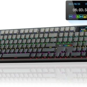 Alternative view of AULA F108 PRO - Teclado mecánico inalámbrico con pantalla y perilla, t