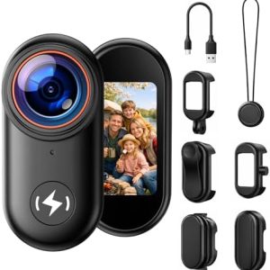 Alternative view of Mini cámara corporal 4K con tarjeta de 64 GB, cámara de acción de pulg