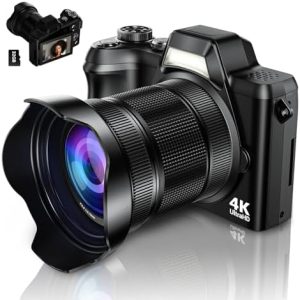 Alternative view of Cámara digital 4K de 56MP con tarjeta SD de 32 GB, color negro profund