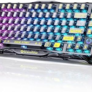 Alternative view of GravaStar Mercury K1 Lite 75% Gaming Keyboard, 2.4GHz/BT/Wired Tri-Mod