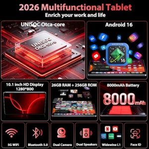 Tableta de 10 pulgadas con teclado, Gemini AI Android 16 Tablet con 26 - Image 3