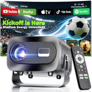 Alternative view of Projector with WiFi and Bluetooth, Electric Focus & Vertical Keystone,