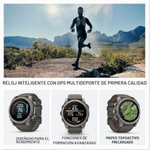 Garmin fēnix® 9, titanio, 2.008 in, gris guijarro - Image 3