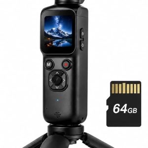 Cámara de vlogging de bolsillo 4K, cámara digital de 75 MP con un solo