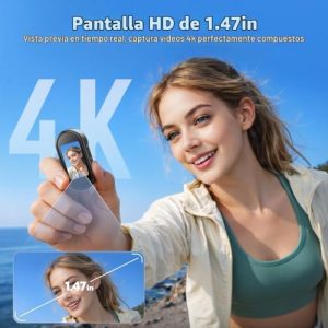 Mini cámara corporal 4K con tarjeta de 64 GB, cámara de acción de pulg - Image 3