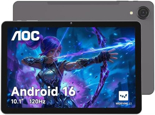 AOC Tablet Android 16 de 10 pulgadas, pantalla HD IPS de alto brillo d - Image 2