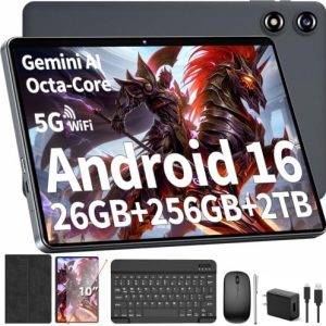 Alternative view of Tablet Android 16 con teclado - 26GB+256GB+2TB Expand, Gemini AI-Black