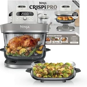 Alternative view of Ninja Crispi Pro - Freidora de aire de vidrio, 6 en 1, hueso, AS101LG