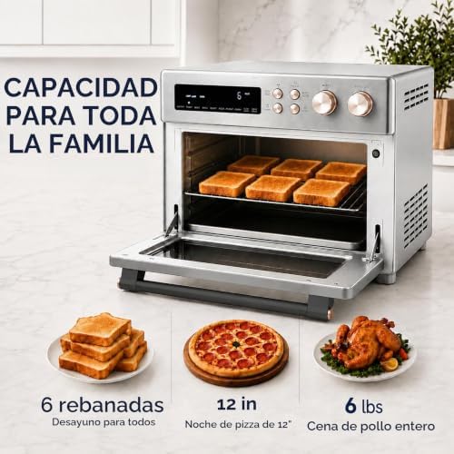 VAL CUCINA - Horno tostador retro con calefacción infrarroja, horno de - Image 3