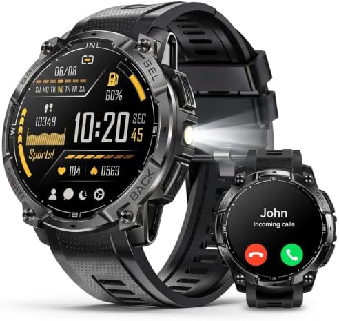 Reloj inteligente militar para hombre, GPS integrado, llamada Bluetoot - Image 2