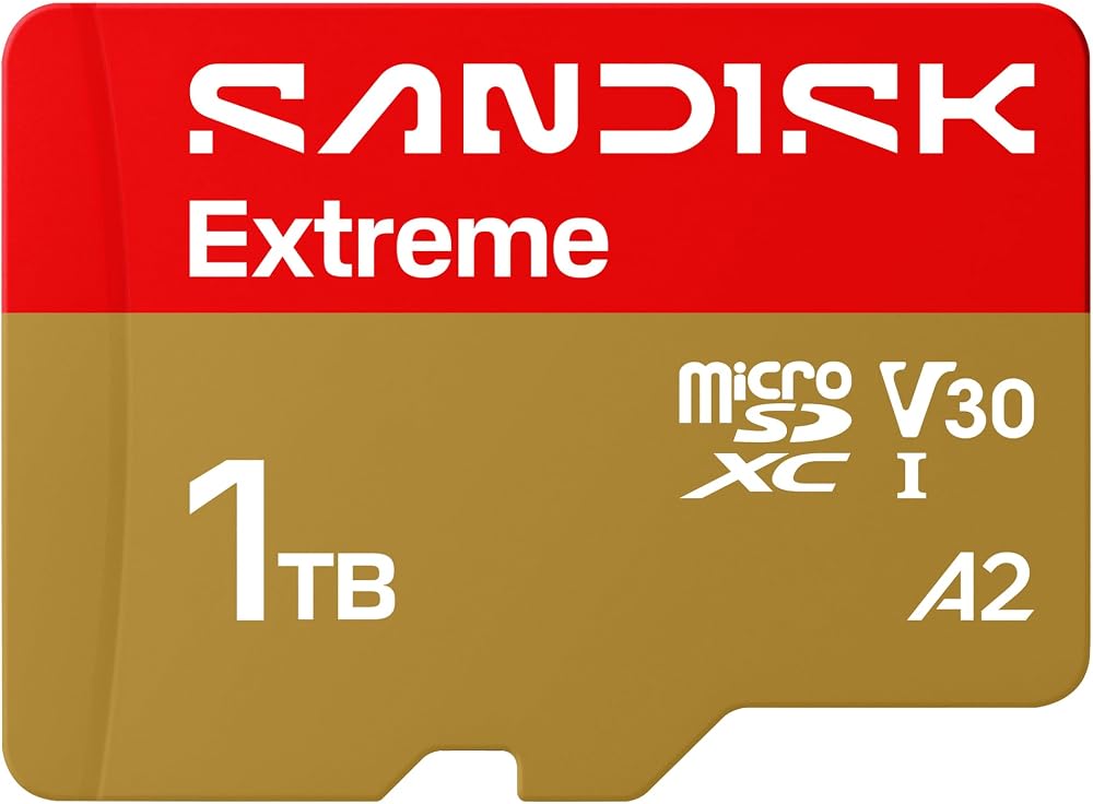 SanDisk Tarjeta UHS-I Extreme microSD de 1 TB, hasta 245 MB/s de lectu