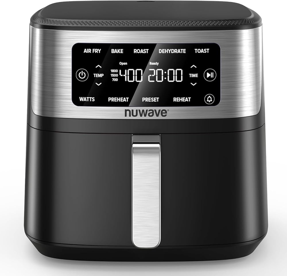 Nuwave Brio Plus - Freidora de aire 6 en 1, gran capacidad de 7 cuarto