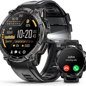 Reloj inteligente militar para hombre, GPS integrado, llamada Bluetoot