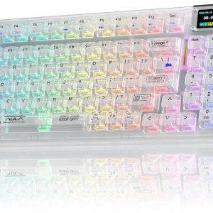 Aula F98Pro V3 Teclado mecánico inalámbrico transparente para juegos c