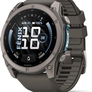 Garmin fēnix® 9, titanio, 2.008 in, gris guijarro
