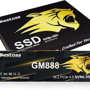 SSD NVMe PCIe 4.0 M.2 2280 de 512 GB para PC, PS5, portátiles, hasta 7