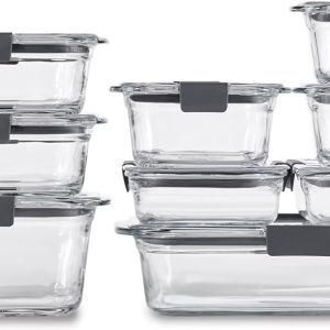 Rubbermaid Brilliance - Recipientes de vidrio para almacenamiento de a