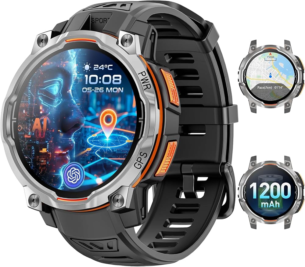 Relojes inteligentes para hombres GPS y mapas fuera de línea, reloj