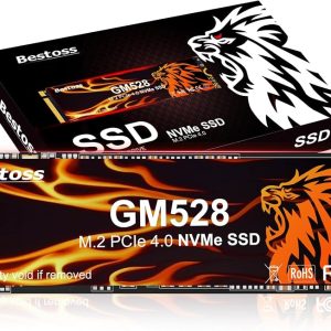 Bestoss Disco duro interno de estado sólido SSD M.2 NVMe PCIe 2280 de