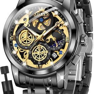 OLEVS Reloj de pulsera cronógrafo multifuncional original para hombre