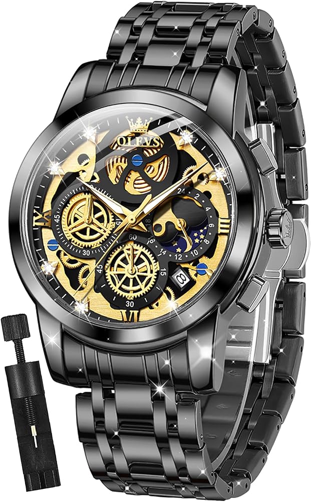 OLEVS Reloj de pulsera cronógrafo multifuncional original para hombre