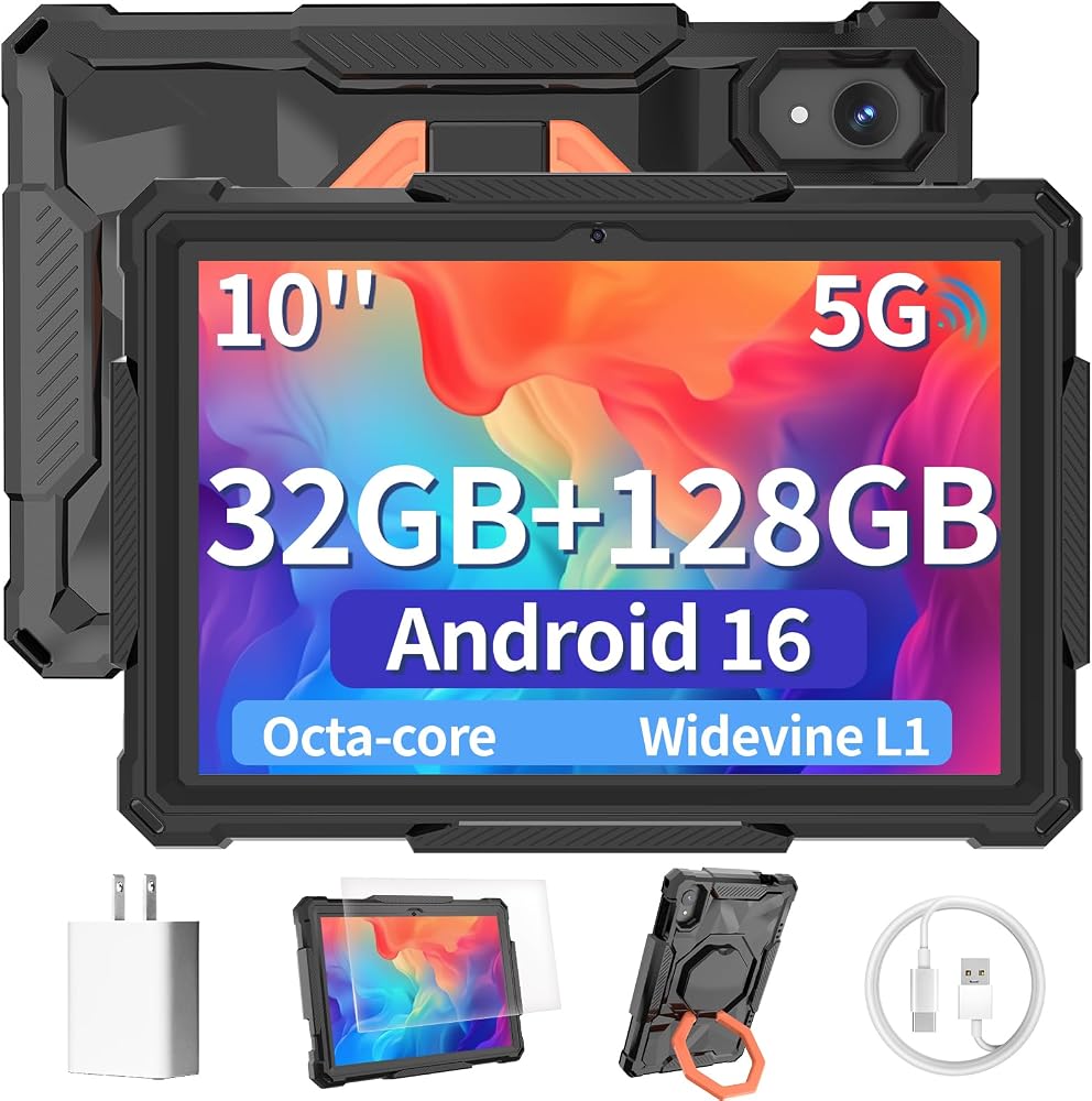 Tableta 10 pulgadas Android 16 tableta, 32GB RAM 128GB ROM