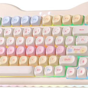 YUNZII C98 Cute Cake Teclado mecánico inalámbrico (beige, interruptor