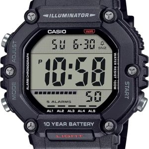 Casio AE-1600H Series | Black | 10-Year Battery | LED Illuminator | Di
