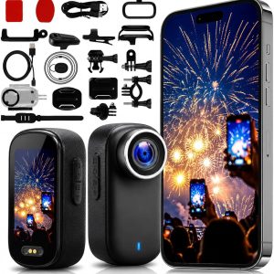 Mini cámara corporal Pro 4K con pantalla de 1.47 pulgadas, cámaras de