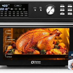 31.7Qt Large Air Fryer Toaster Oven,21 in 1 Presets,Dual Cook,6 Accs,B