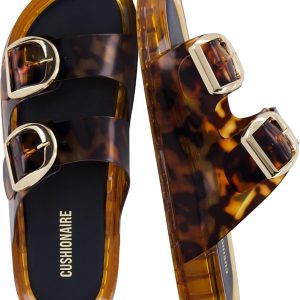 CUSHIONAIRE Sandalias de gelatina sin cordones Gummie para mujer