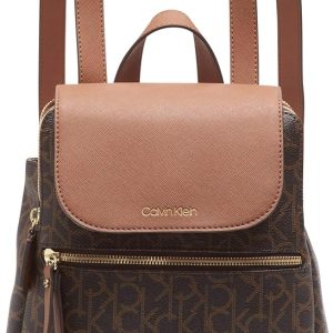 Calvin Klein Mochila con solapa Elaine Signature Key Item para mujer,