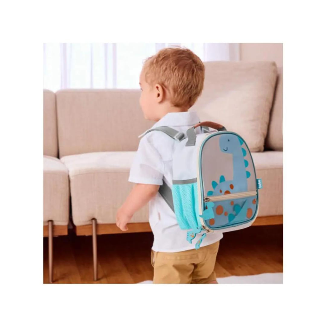 Bts Mochila Termica Dino Gris +2Vasos Miracle Azul/Verde - Image 2
