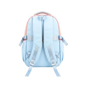 Alternative view of Mochila Grande Bicolor Celeste Y Rosado