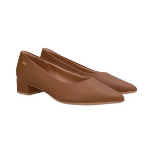 Alternative view of Stiletto Cuero Taco Cuadrado 5 Centimetros Punta Fina Marron Mujer Usa