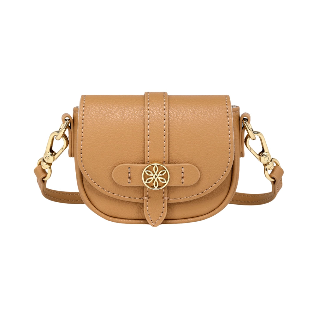 Bandolera Mini Camel Mujer Fiore