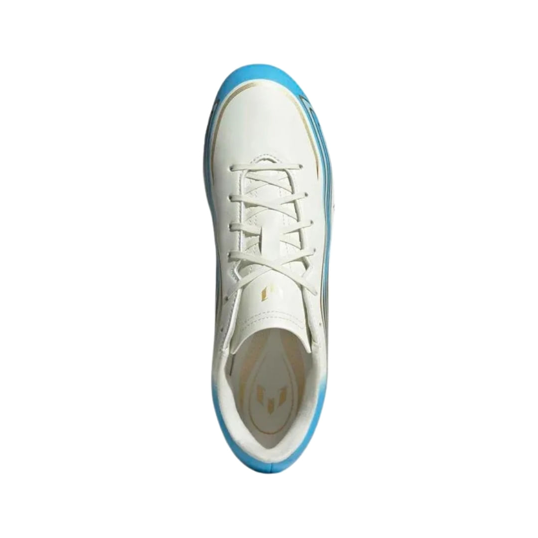 Botín Campo F50 Messi Club Fg Mg Blanco/Celeste Hombre Adidas - Image 3