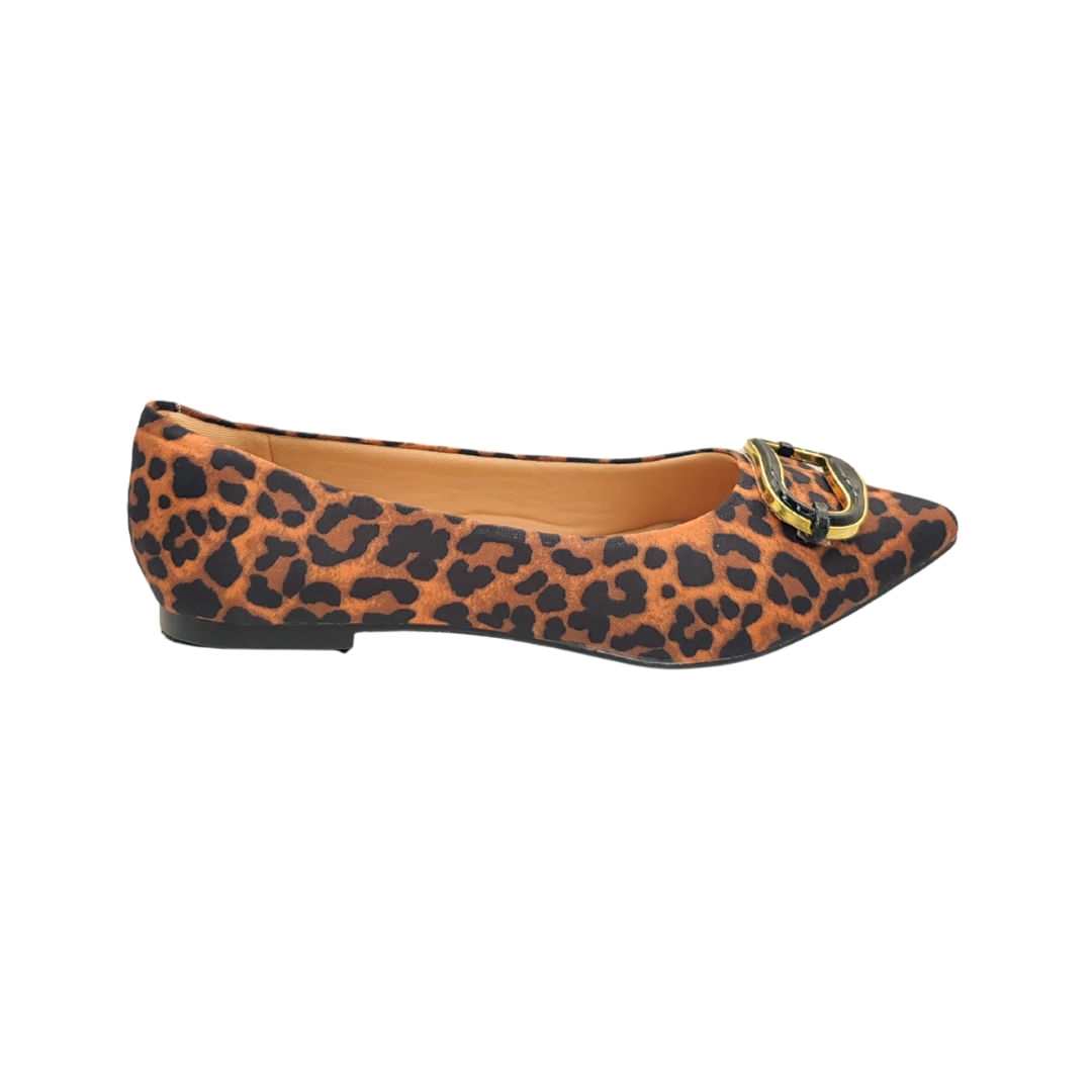Chatita Animal Print Hebilla Dorada Mujer Tiare