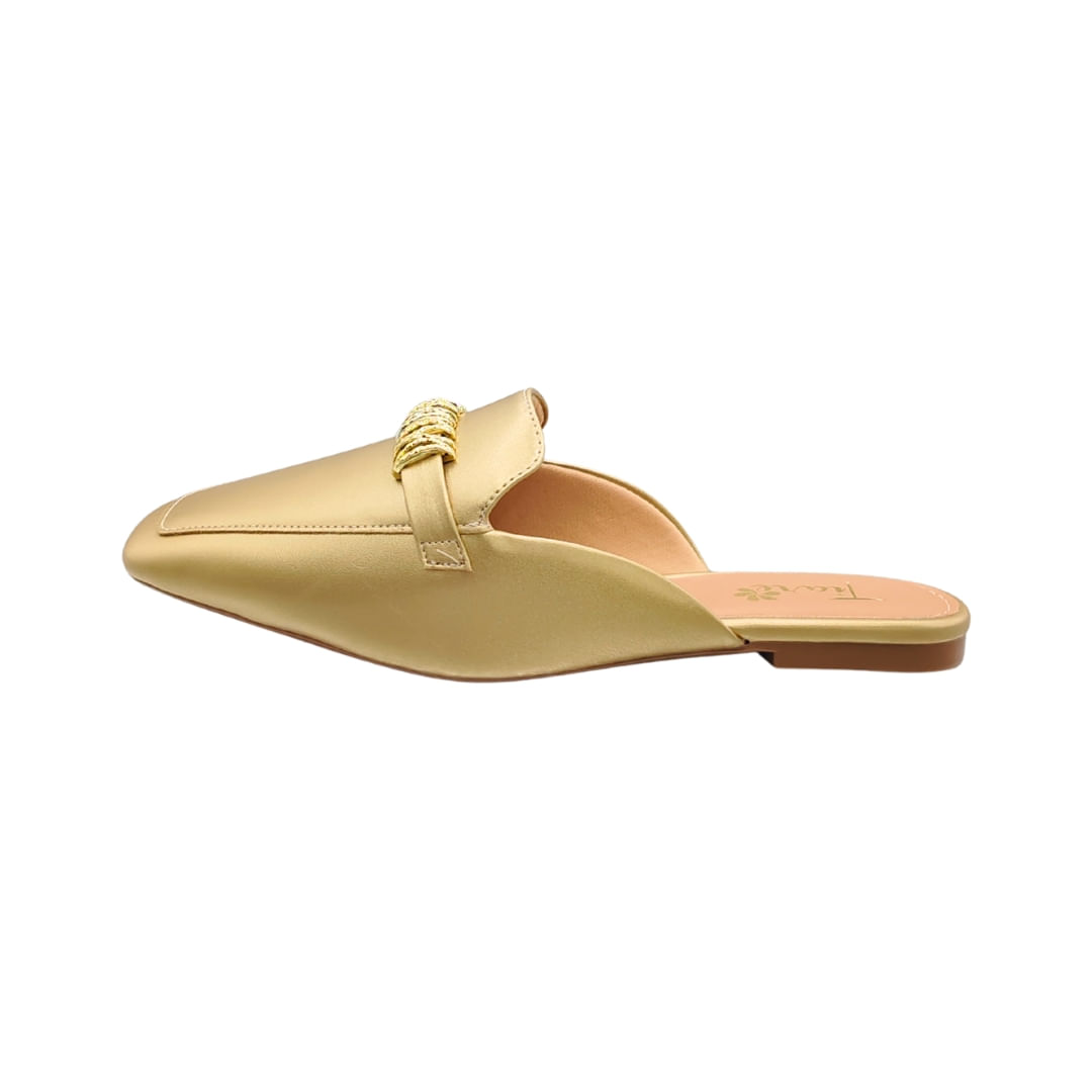 Mocasín Con Hebilla Dorada Dorado Mujer Tiare - Image 2