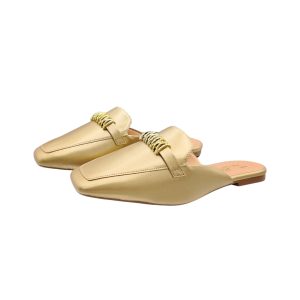 Mocasín Con Hebilla Dorada Dorado Mujer Tiare - Image 3