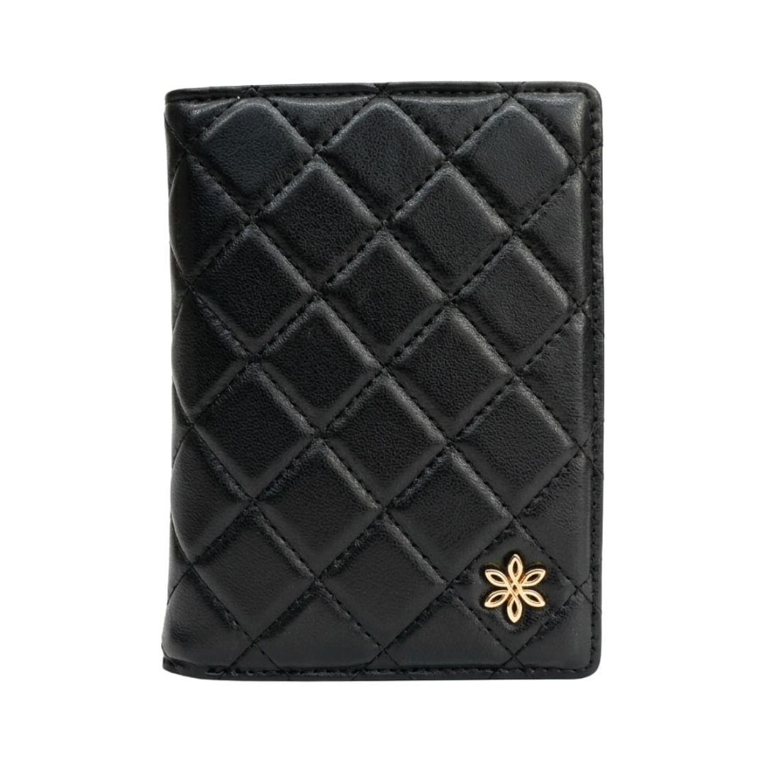 Porta Pasaporte Black Fiore