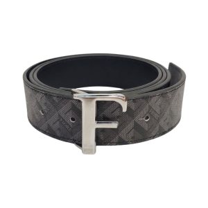 Cinto Grueso Doble Faz Black Monogram Fiore