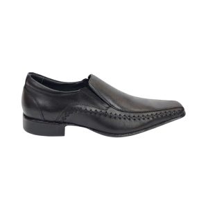 Zapato Escarpín Alargado Con Detalle De Costura Negro New Green