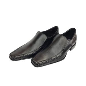 Zapato Escarpín Alargado Con Detalle De Costura Negro New Green - Image 3